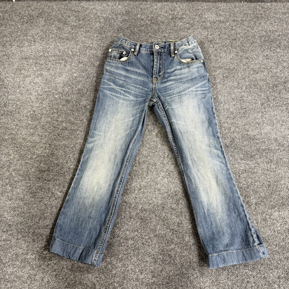 GapKids 1969 Boot Cut Jeans — Medium Wash Distressed — Kids Size 14 Regular